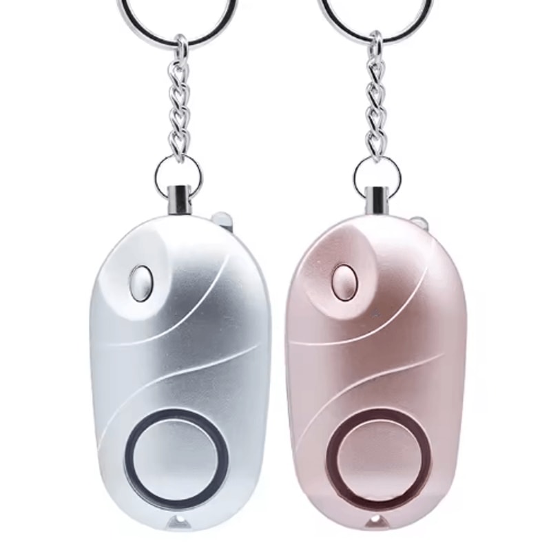 Personal Safety Alarm Keychain With LED Flashlight For Women Kids 7