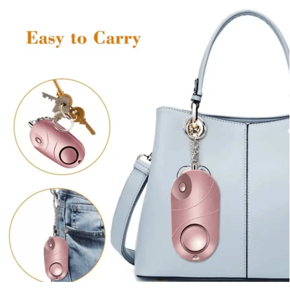 Personal Safety Alarm Keychain With LED Flashlight For Women Kids 19