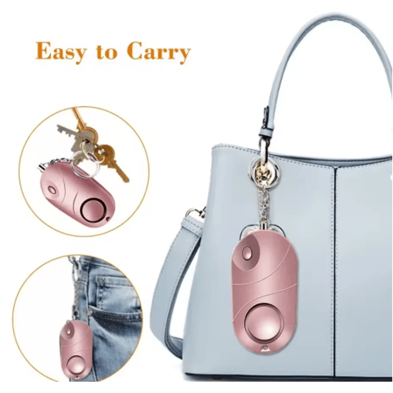 Personal Safety Alarm Keychain With LED Flashlight For Women Kids 19