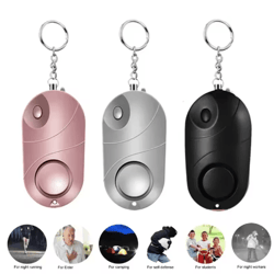 personal safety alarm keychain with led flashlight for women & kids