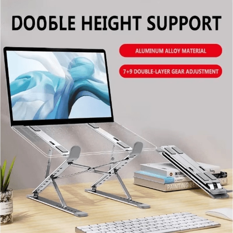 Adjustable Aluminum Laptop Stand For MacBook Notebook Cooling 9