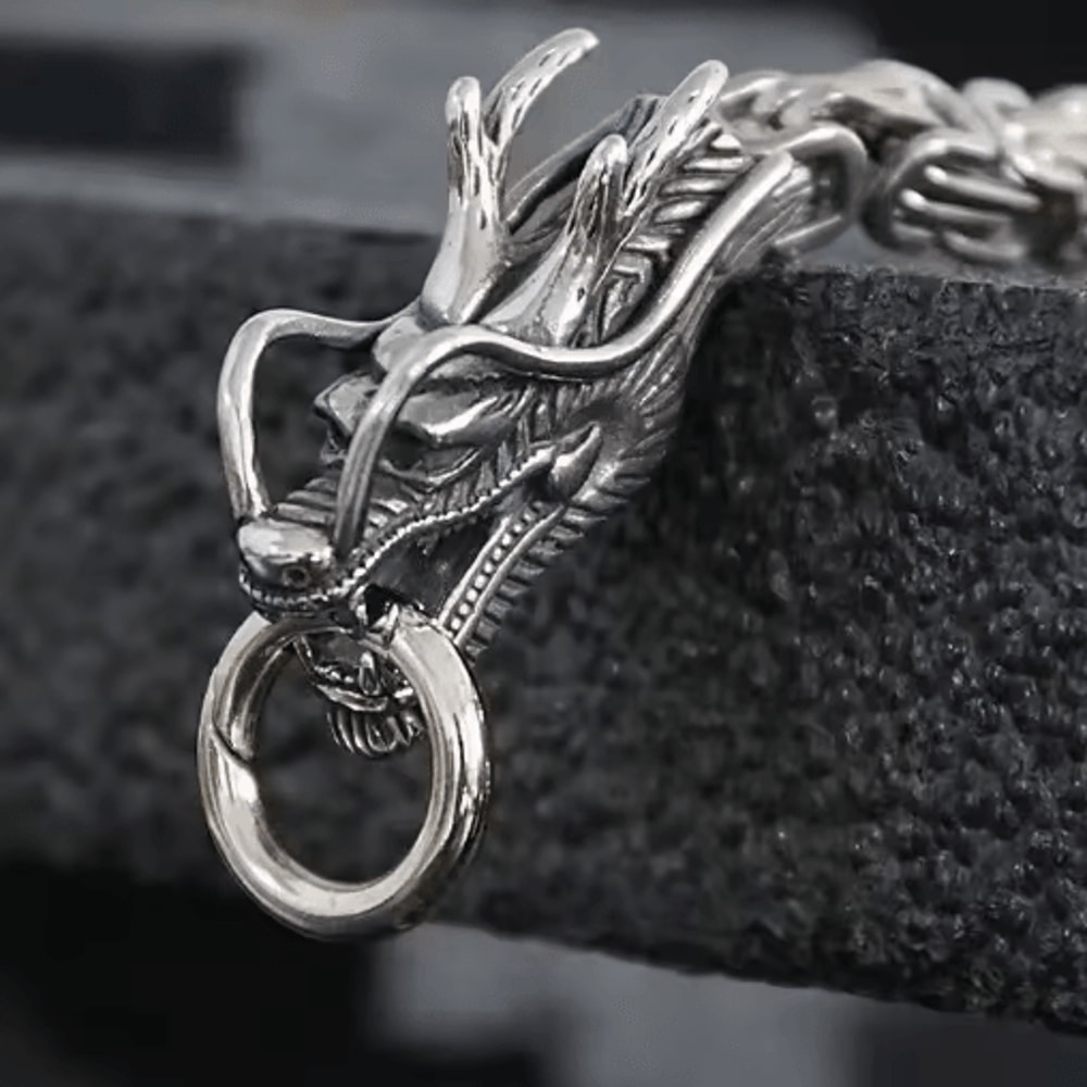 Dragon Stainless Steel Self Defense Bracelet With Hip Hop Style 6