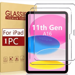 9h tempered glass screen protector for ipad 11th generation a16 (2025)