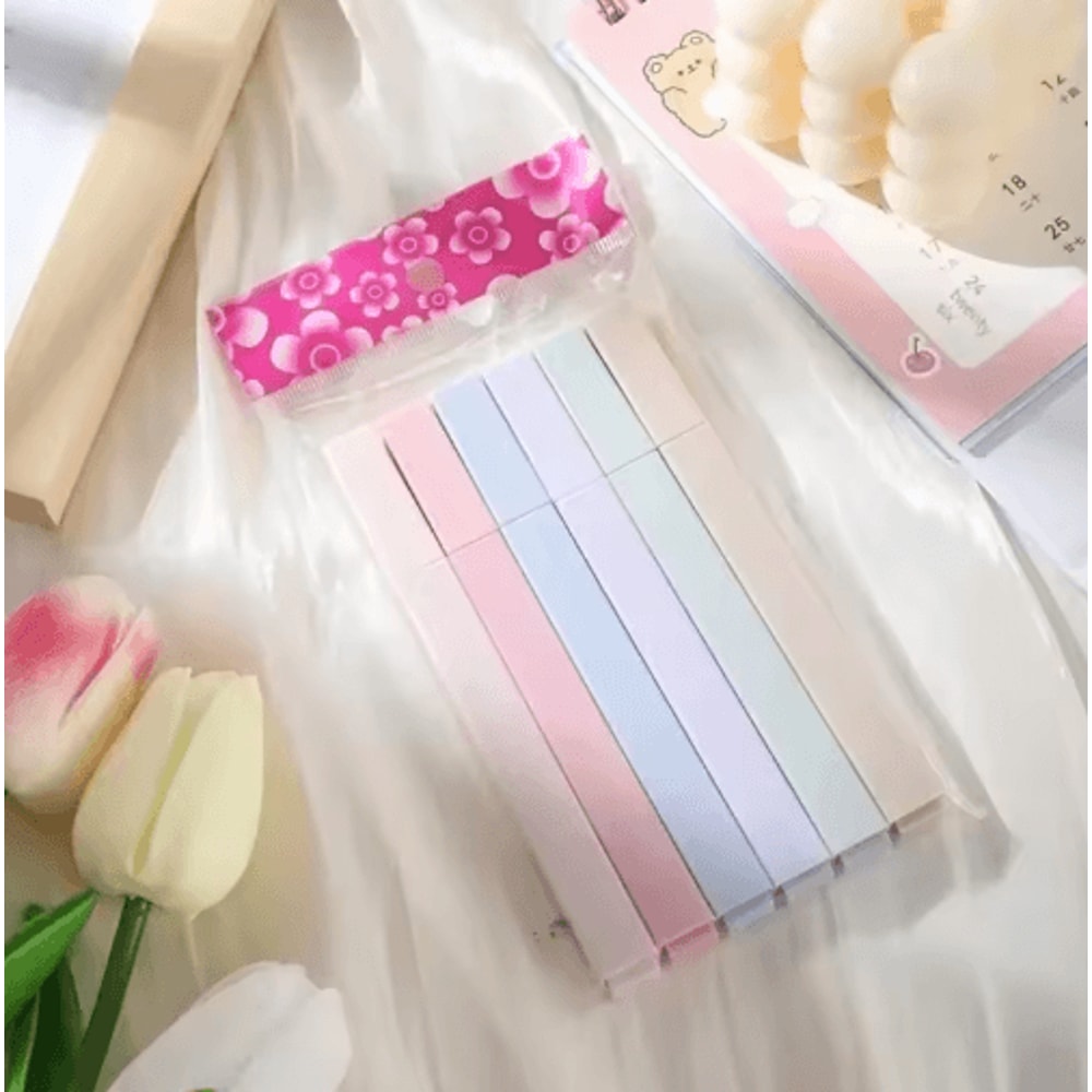 6PCS Pastel Highlighter Set For School Study Creative Journaling 8