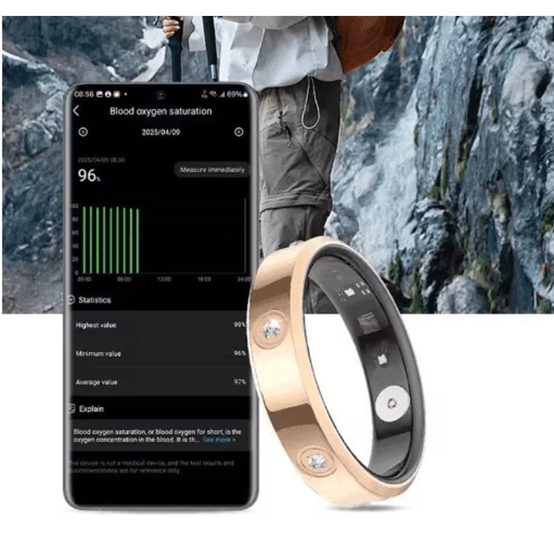 Ultra Slim Smart Health Ring With Heart Rate Stress Monitoring 5