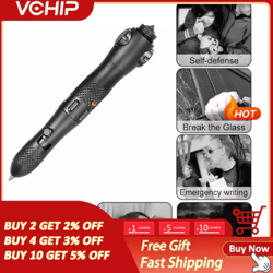 multi-function tactical survival pen with gyro & led light