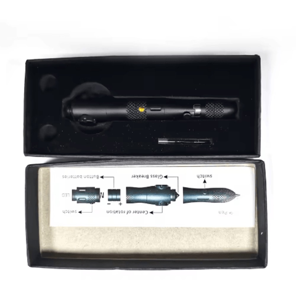 MultiFunction Tactical Survival Pen With Gyro LED Light 6