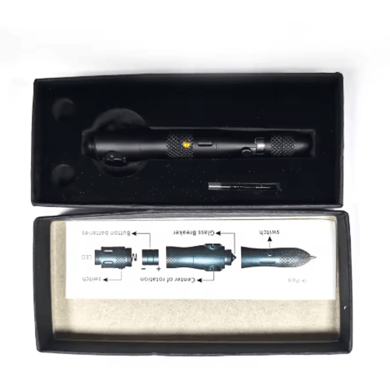MultiFunction Tactical Survival Pen With Gyro LED Light 6