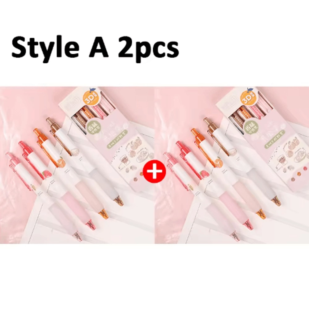 Creative 3D Fruit Scented Gel Pens For School Scrapbooking 3