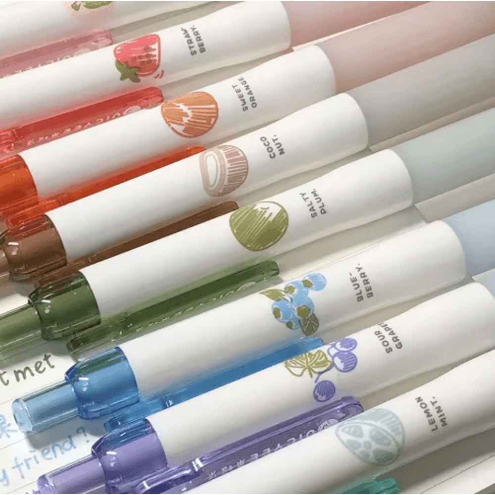 Creative 3D Fruit Scented Gel Pens For School Scrapbooking 9