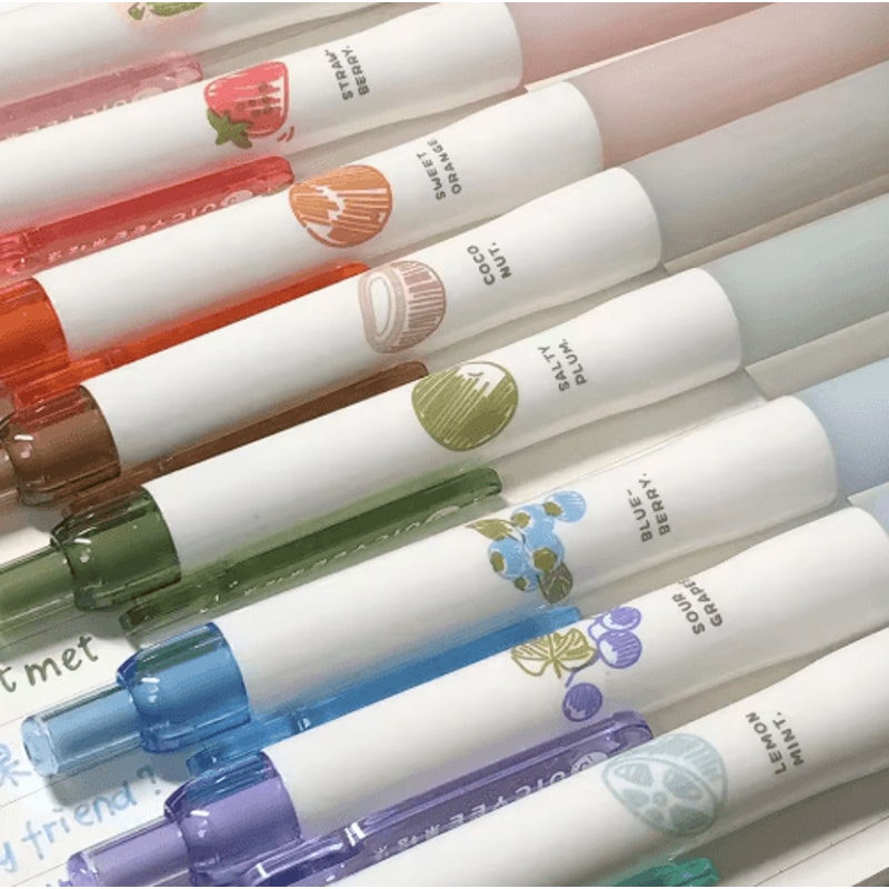 Creative 3D Fruit Scented Gel Pens For School Scrapbooking 9