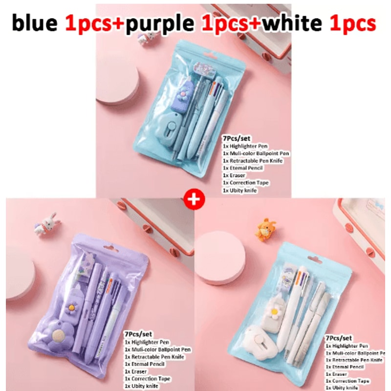 7in1 Stationery Gift Set For School Office Kids 3
