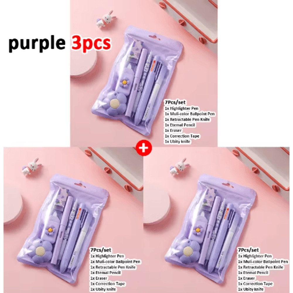7in1 Stationery Gift Set For School Office Kids 7