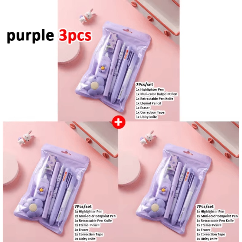 7in1 Stationery Gift Set For School Office Kids 7