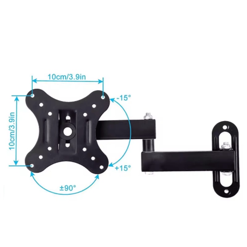 Adjustable TV Monitor Wall Mount Bracket For 10 27 Inch Screens 2