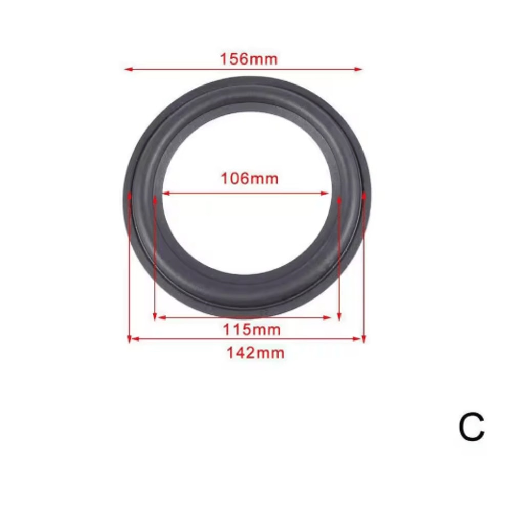 Professional Rubber Speaker Surround Repair Edge For 4 To 12 Inch Speakers 4