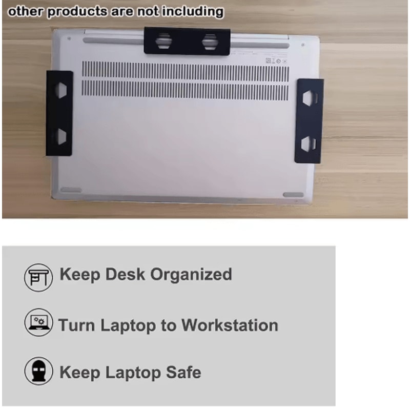 Under Desk Laptop Holder Notebook Storage Organizer 3