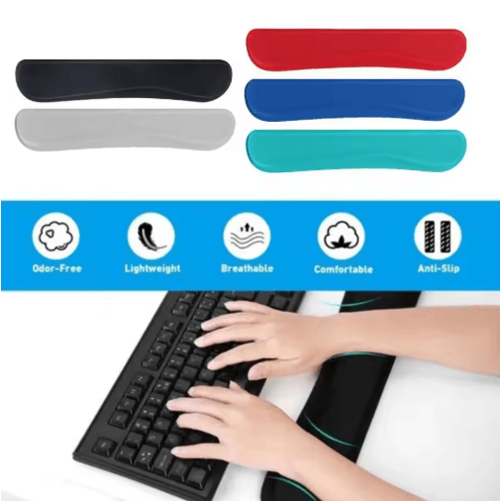Ergonomic Memory Foam Keyboard Wrist Rest Pad For Gaming Office Use 0