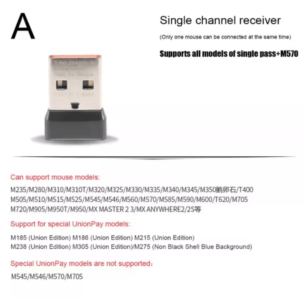 Wireless USB Unifying Receiver Adapter For Mouse Keyboard 2