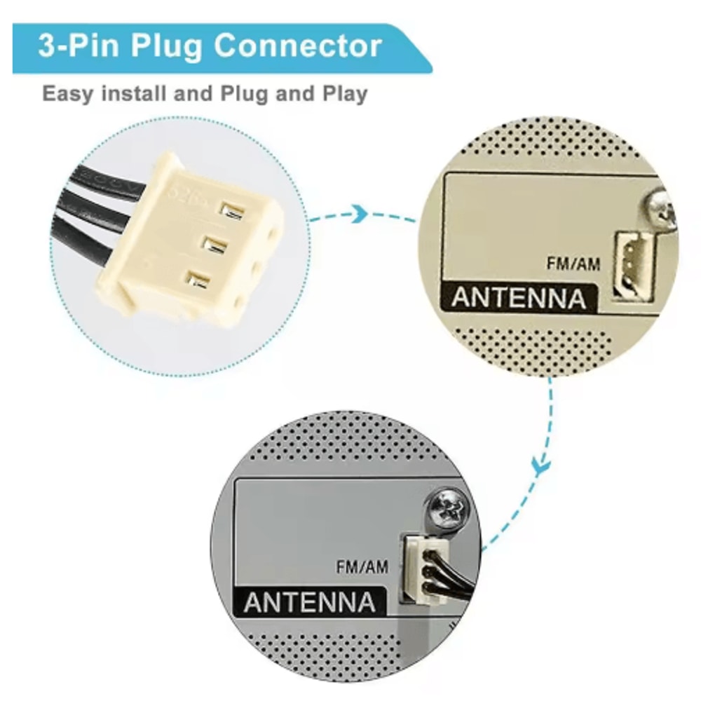 Mini Universal FMAM Radio Antenna For HiFi Stereo Systems 2