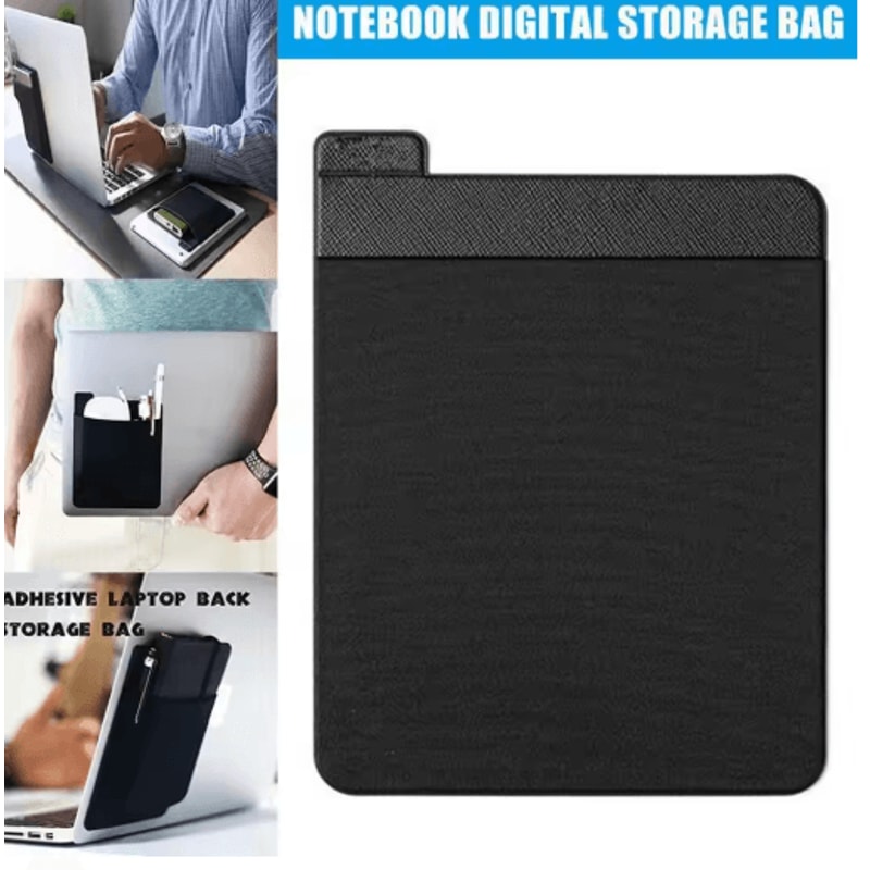 Adhesive Laptop Storage Pocket For Mouse Digital Accessories 2