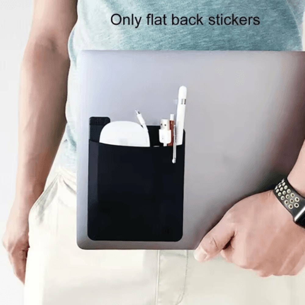 Adhesive Laptop Storage Pocket For Mouse Digital Accessories 4