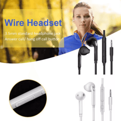 ergonomic wired in-ear headphones with microphone