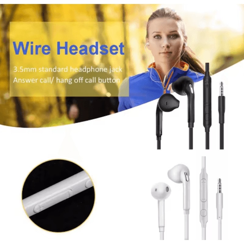 Ergonomic Wired InEar Headphones With Microphone 0