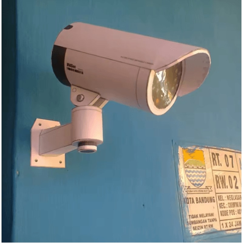 Waterproof Dummy Surveillance Camera With Flashing LED Security Light 4