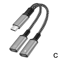 60W PD USB C Splitter With Dual TypeC Audio Charging Adapter 1