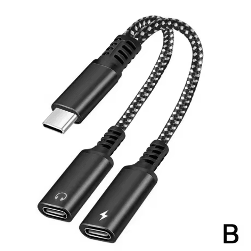 60W PD USB C Splitter With Dual TypeC Audio Charging Adapter 2
