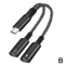 60W PD USB C Splitter With Dual TypeC Audio Charging Adapter 2