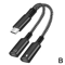 60W PD USB C Splitter With Dual TypeC Audio Charging Adapter 2
