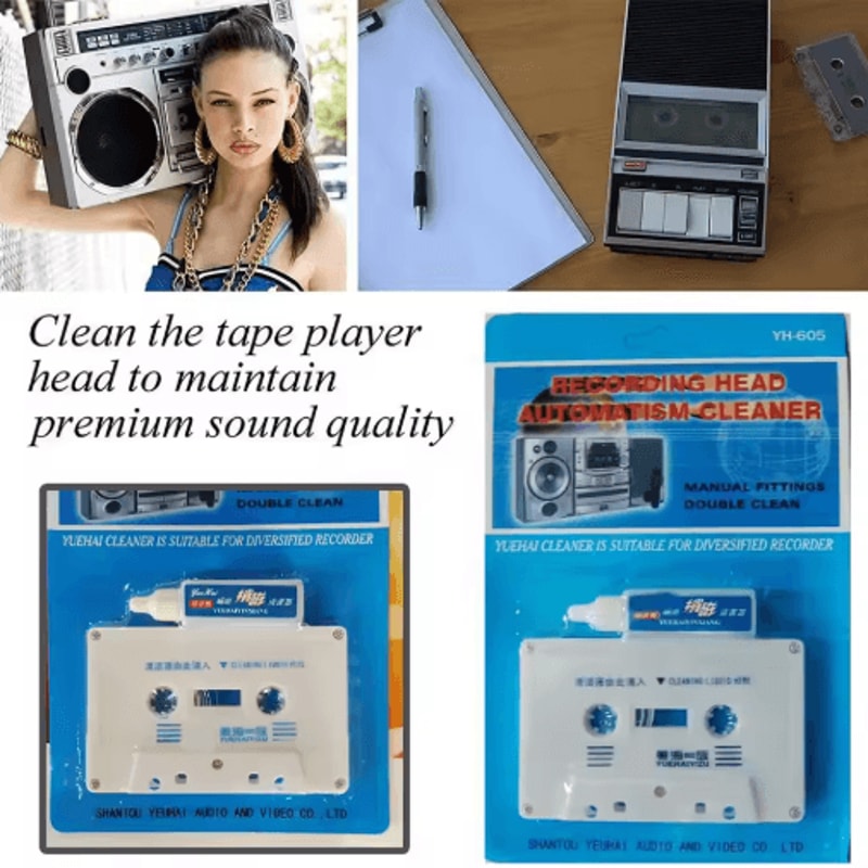 Audio Cassette Tape Head Cleaner For Car Home Players 3