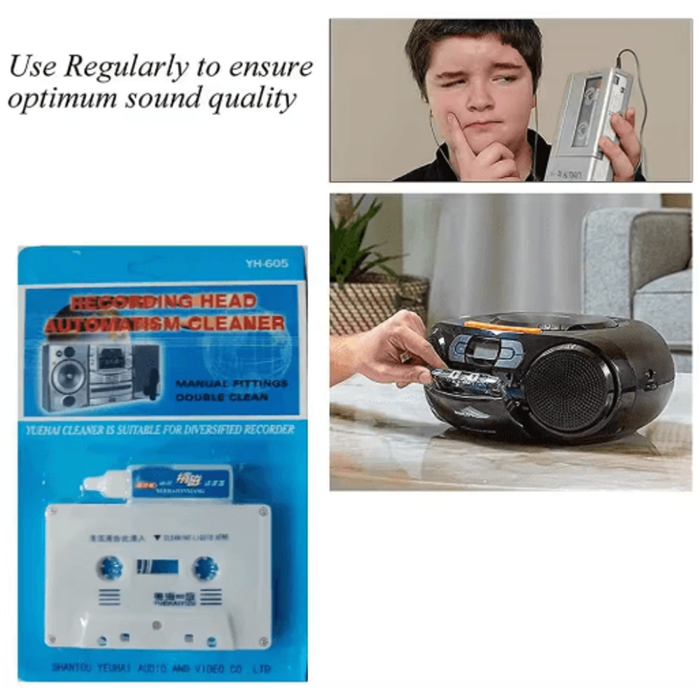 Audio Cassette Tape Head Cleaner For Car Home Players 5