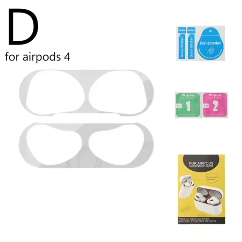 Metal Dustproof Stickers For Apple AirPods 4 Earphones 1