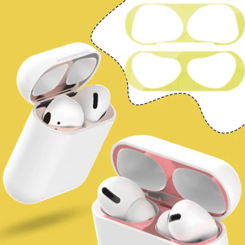 Metal Dustproof Stickers For Apple AirPods 4 Earphones 0
