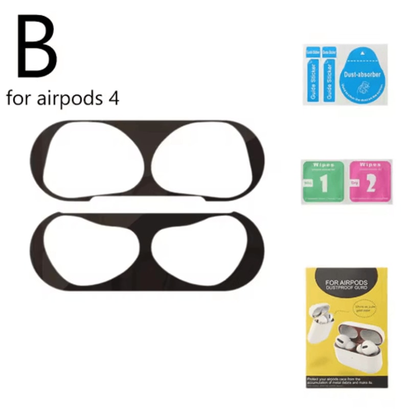 Metal Dustproof Stickers For Apple AirPods 4 Earphones 3