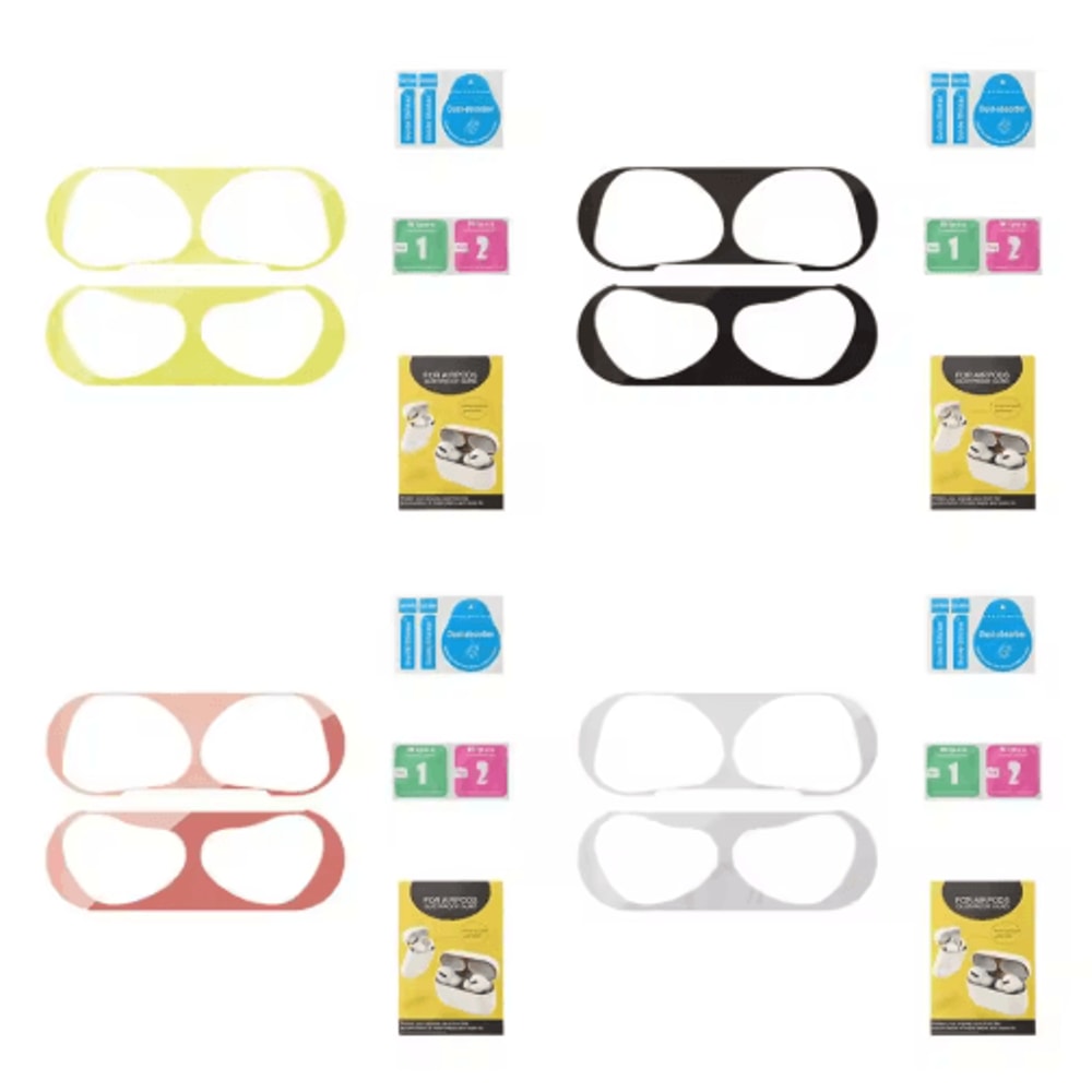 Metal Dustproof Stickers For Apple AirPods 4 Earphones 6
