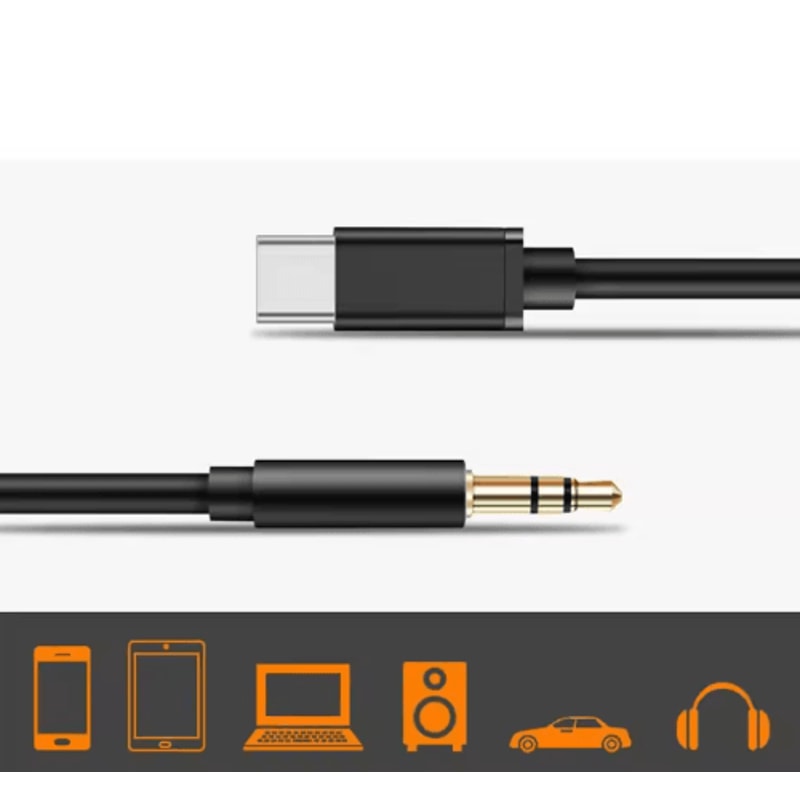 USBC To 35mm AUX Audio Cable For Phones Car Audio 3