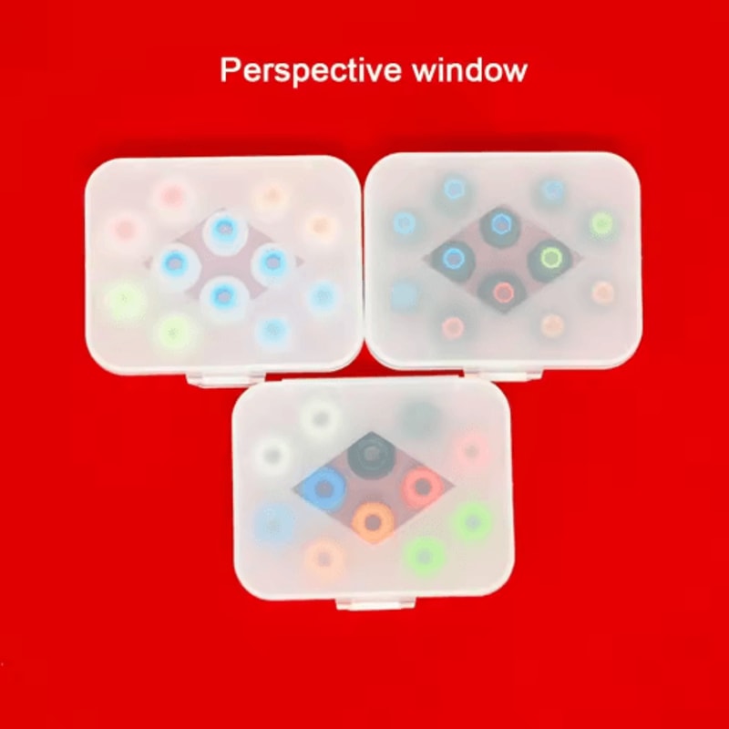 Portable Transparent Eartip Storage Box For Silicone Memory Foam Tips 7
