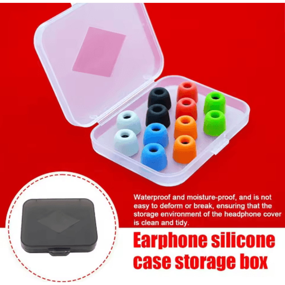 Portable Transparent Eartip Storage Box For Silicone Memory Foam Tips 0