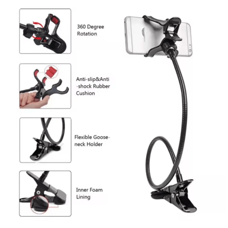 Adjustable Flexible Phone Holder For Bed Desktop Use 7