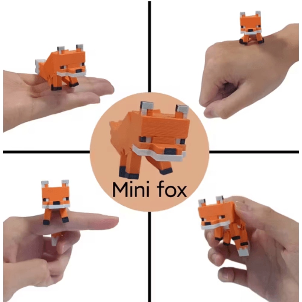 3D Pixel Fox Decoration For Halloween Home Display 2