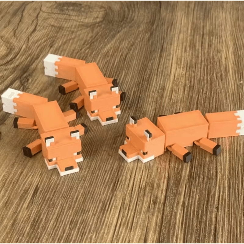 3D Pixel Fox Decoration For Halloween Home Display 4