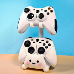 cute cat-shaped game controller stand for ps5, xbox & switch