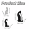 Elegant Black White Cat Sculpture For Home Office Decor 2