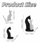 Elegant Black White Cat Sculpture For Home Office Decor 2