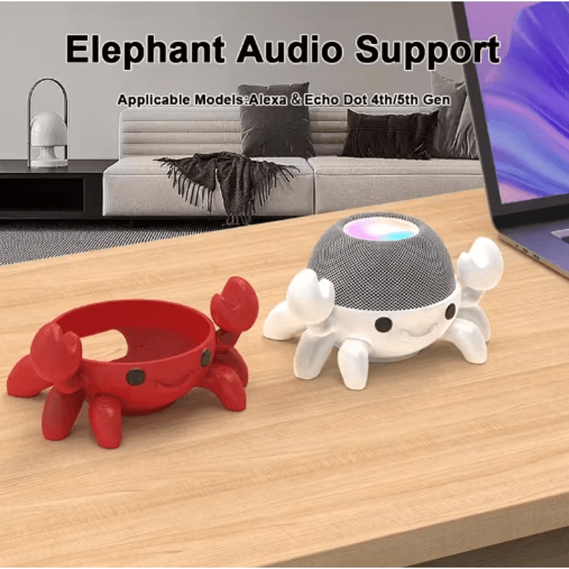 Cute CrabShaped Stand For Alexa Echo Dot 4 5 5