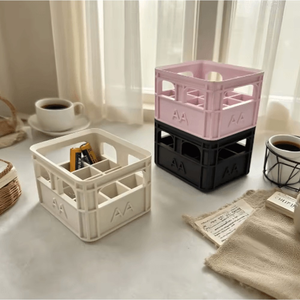 Retro Industrial Beer Frame Battery Storage Box For Desktop Organization 6
